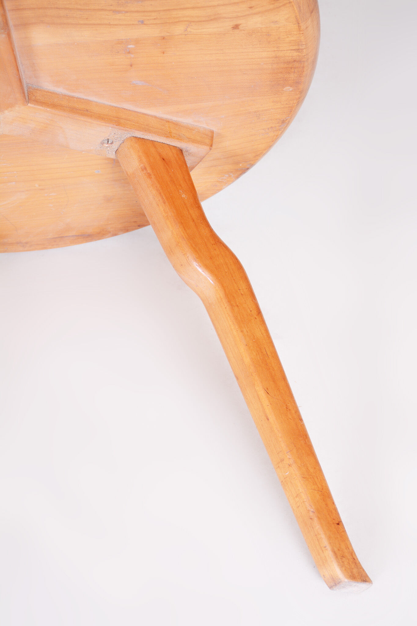 Brown mid century table - czechia 1950