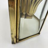 Applique deux feux en laiton et verre