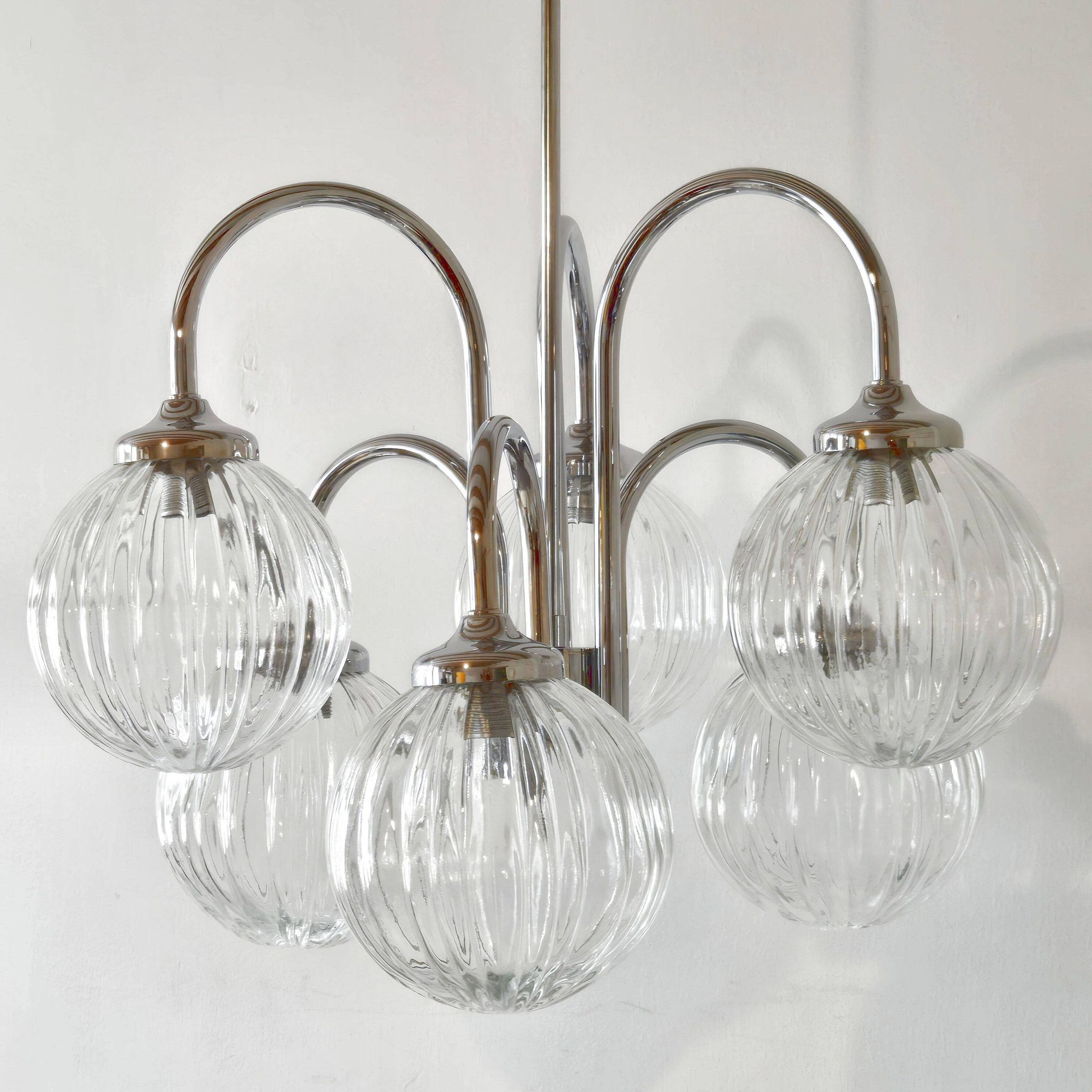 Lustre vintage 6 boules 1970