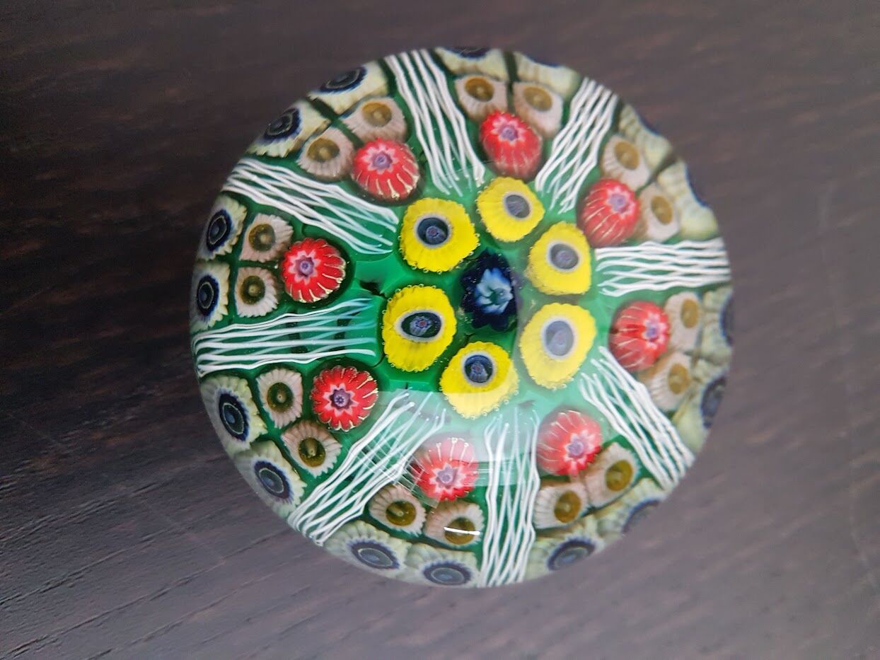 Boule de sulfure presse-papiers ancienne, accessoires bureau ou collections