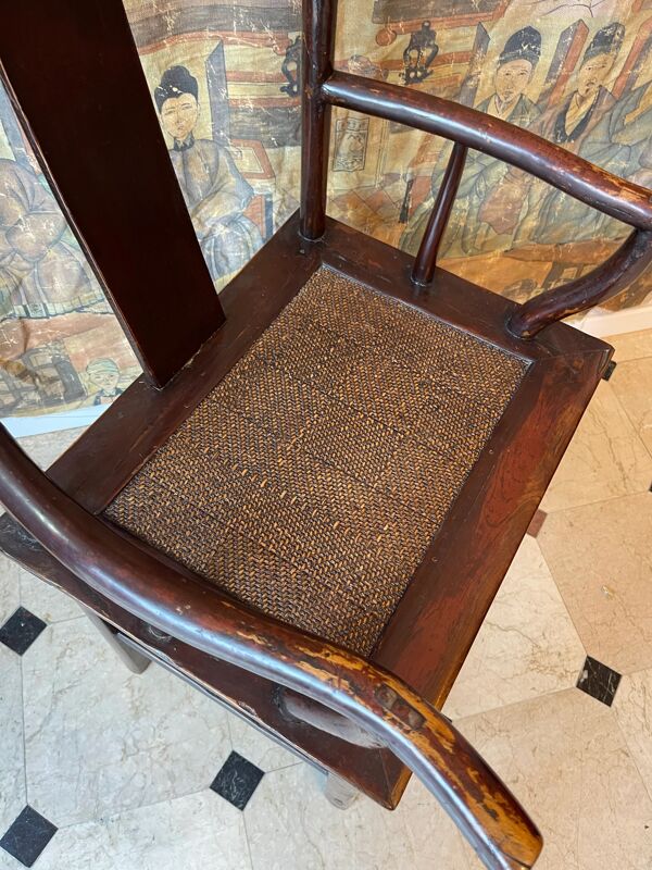 Fauteuil à bonnet lettré - antiquité chinoise