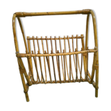 Vintage rattan magazines rack