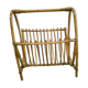 Vintage rattan magazines rack