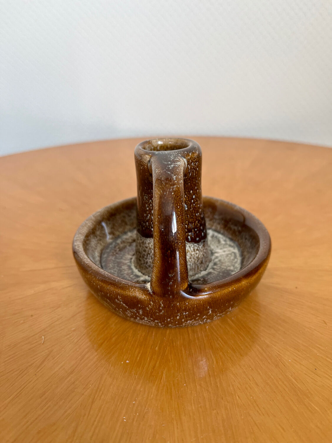 Vintage ceramic stoneware candle holder 1950