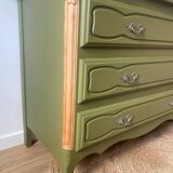 3-drawer chest of drawers redesigned in woody green and wood