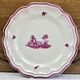 Ancien plat rond Gien modèle Paysages roses 1938 1960
