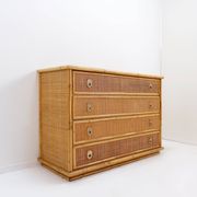 Dal Vera chest of drawers in bamboo and wicker/rattan, Italy 1960s