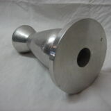 candlestick, 1960 chromed steel candle holder