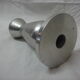 candlestick, 1960 chromed steel candle holder