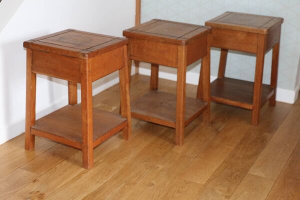 Tabouret/chevet chêne reconstruction