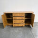 Large coastal rattan and bamboo sideboard credenza, 1980s