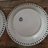 Scalloped white earthenware plate 18th