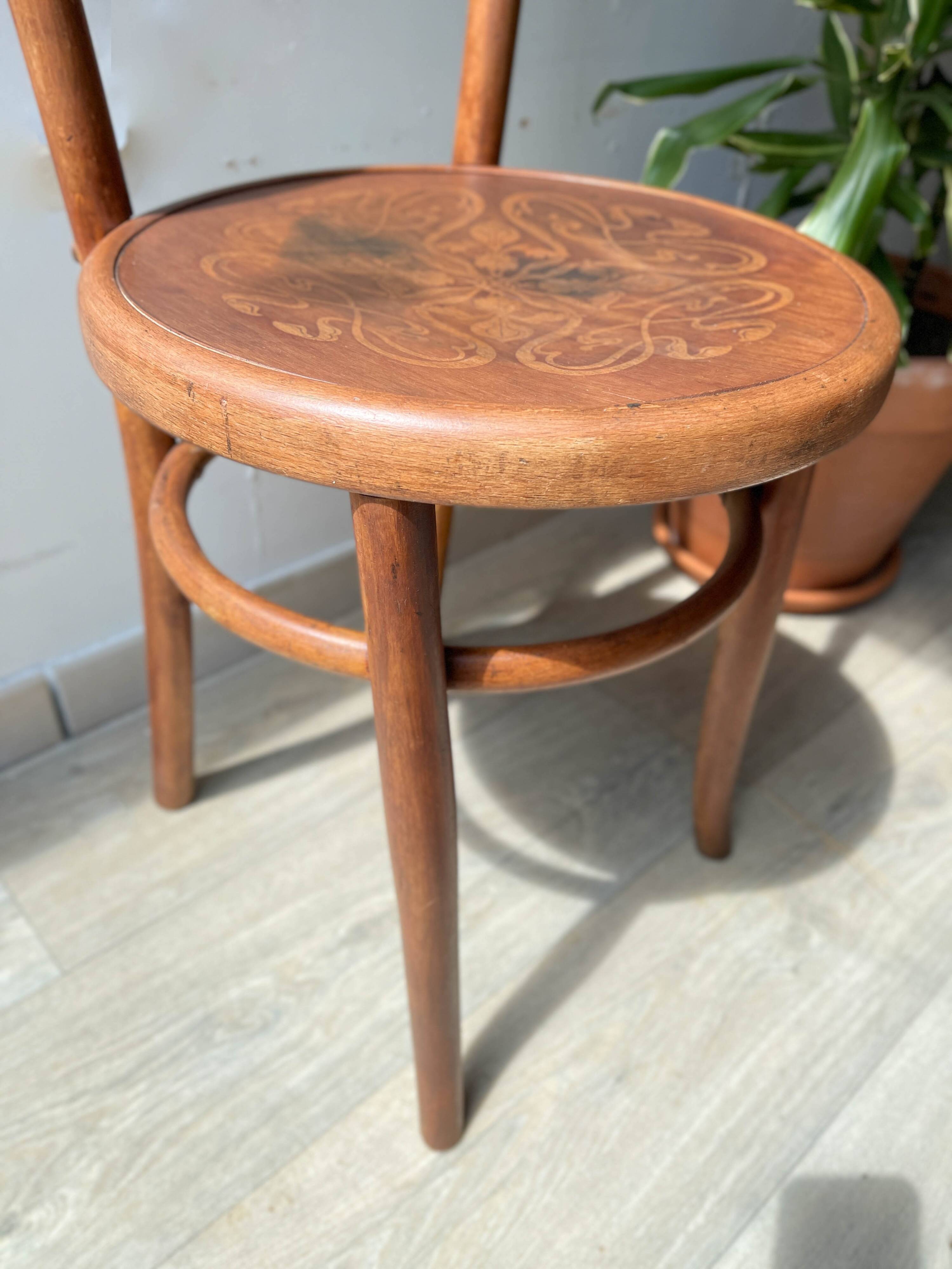 Fischel bistro chair engraved 1920