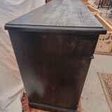 Black patinated chest of drawers