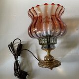 Brass foot tulip lamp