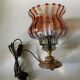 Lampe tulipe pied laiton