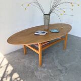 Oval coffee table beech 1980 Aalto Ikea