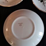 Series of eight flat plates gien model Chenonceaux