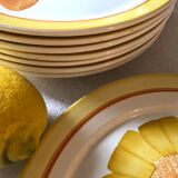 Series of eight Sarreguemines plates