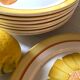 Series of eight Sarreguemines plates
