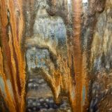 Large Art Deco vase, in glazed and iridescent blue stoneware, by Roger Guérin 1930.