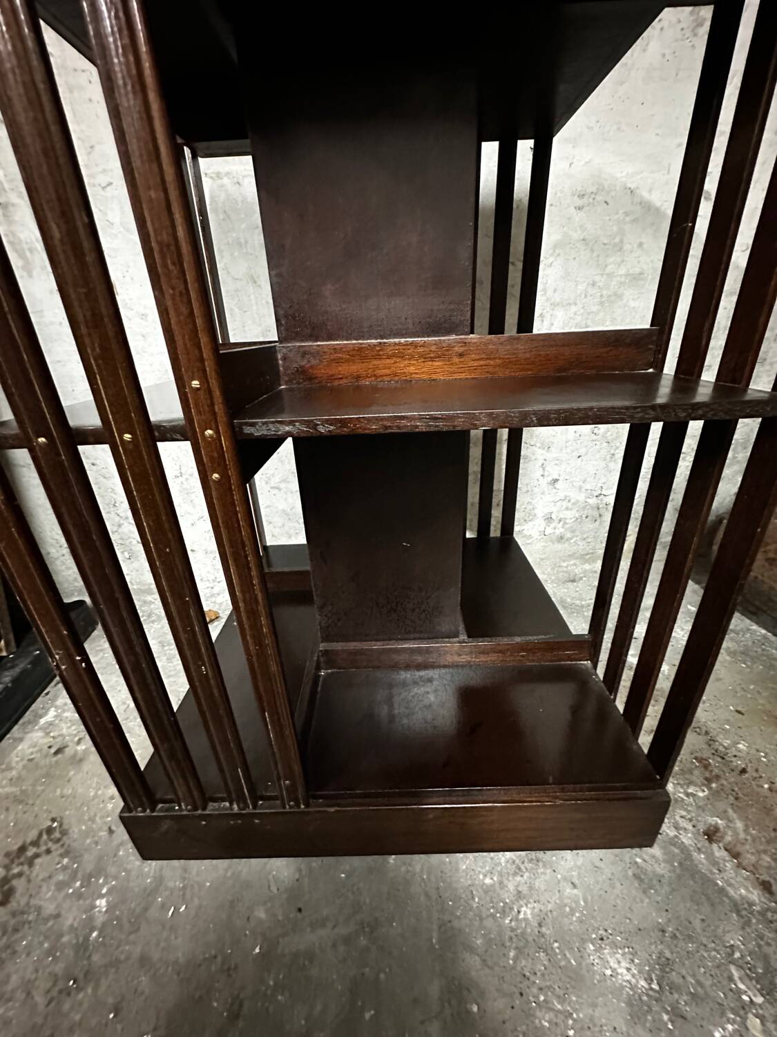 Revolving bookcase in mahogany and marquetry - art deco