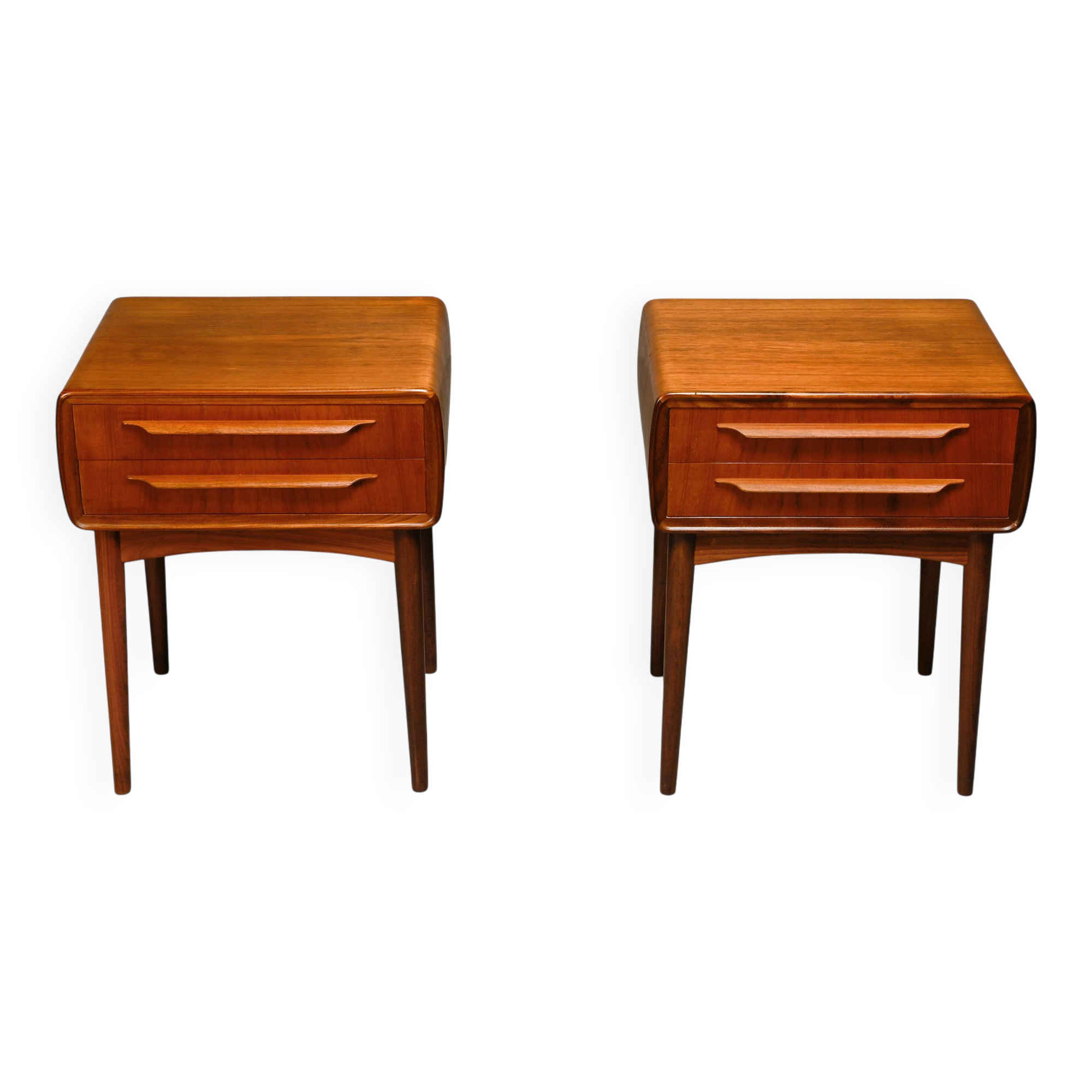 Pair of Scandinavian Modern Johannes Andersen Nightstands in teak, Denmark