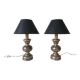 Paire de lampes florentines en bois doré, vers 1950.