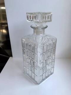 70s glass whiskey decanter