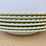 Lot de 6 assiettes creuses faïence vintage