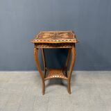 Graceful antique carved wooden side table