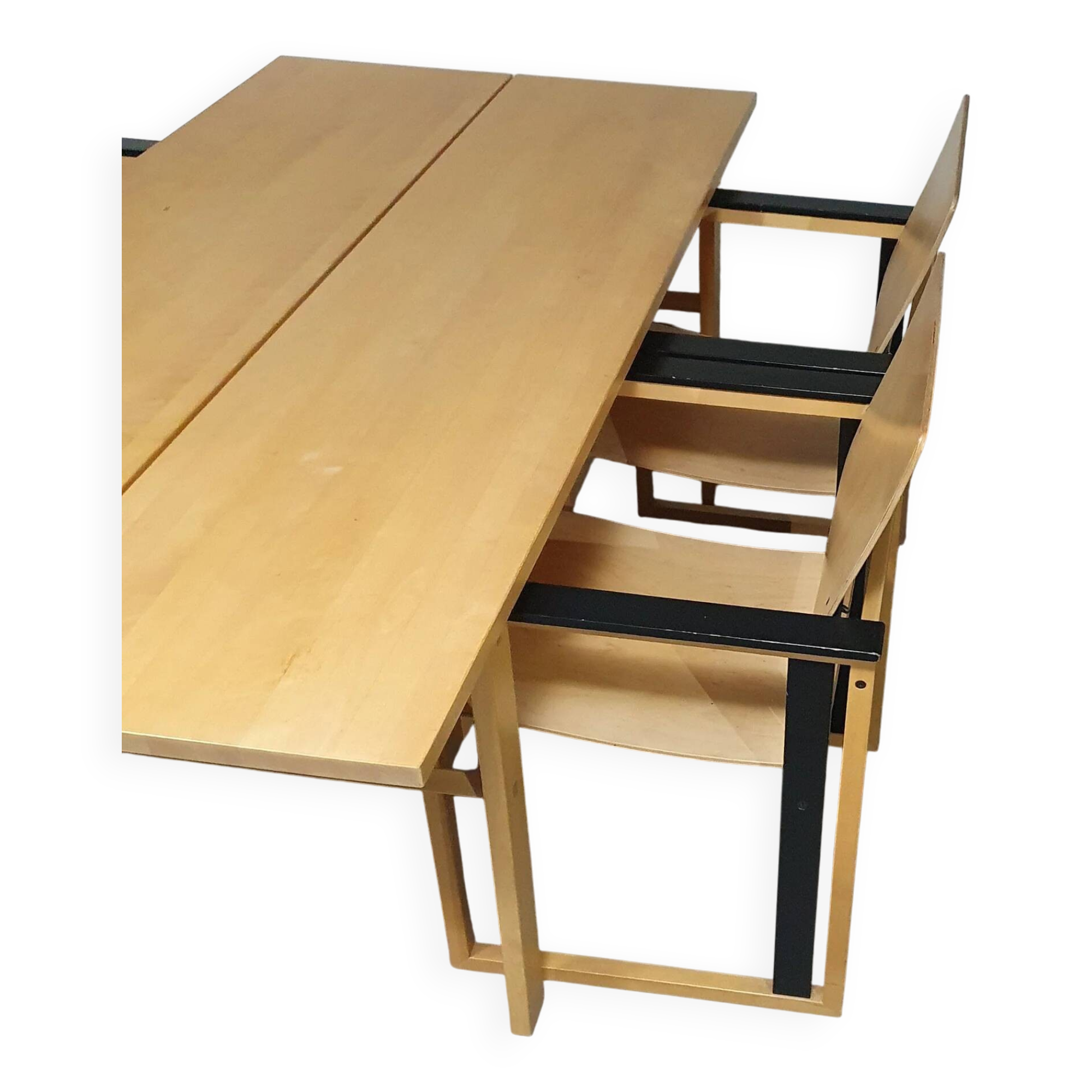 Extremely rare Finnish dining set by Simo Heikkilä / Pentik. 1980s