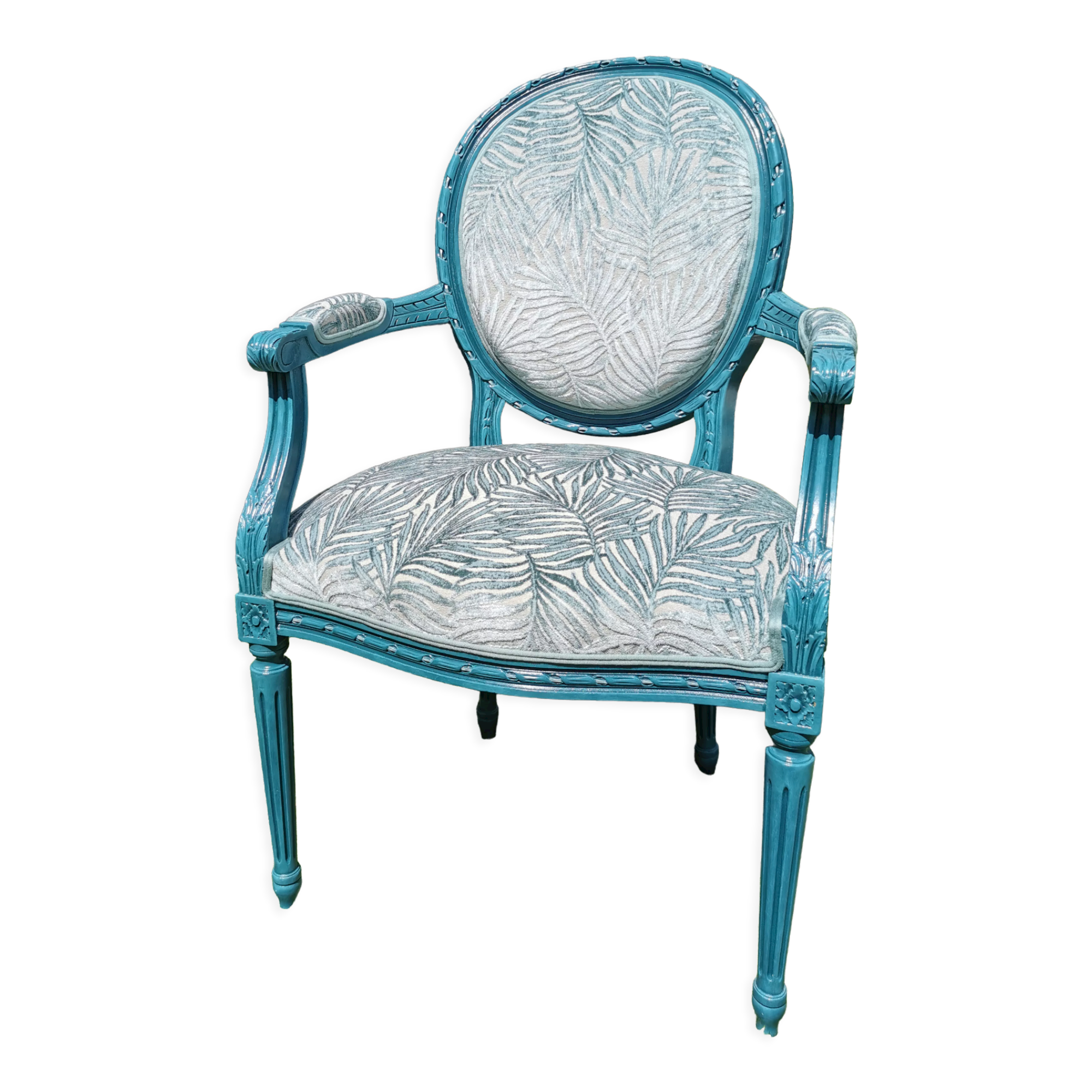 Louis XVI style medallion armchair