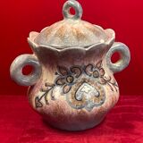 Sugar H 1 cm - Quimper porcelain ceramic signed P. Fouillen.