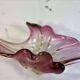 Vintage pink/green murano glass bowl/decor