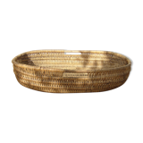 Old wicker laundry basket