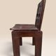 Set of five brutalist chairs in solid pine.