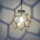 Italian Art Deco glass ceiling light in the shape of a honeycomb, 1950s, Italy.