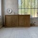 Large row of solid oak loom sliding doors