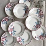 Set of 10 vintage plates