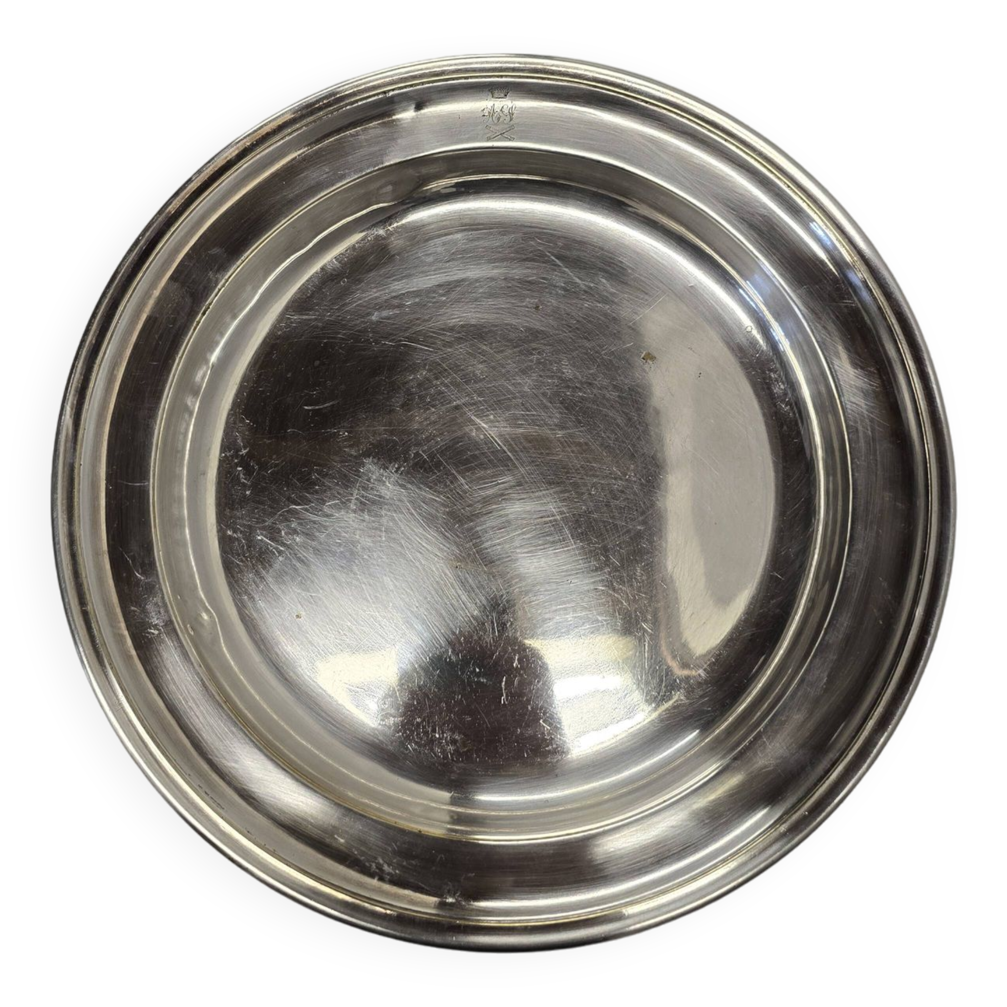 Old Christofle hollow dish in silver metal early 20th century