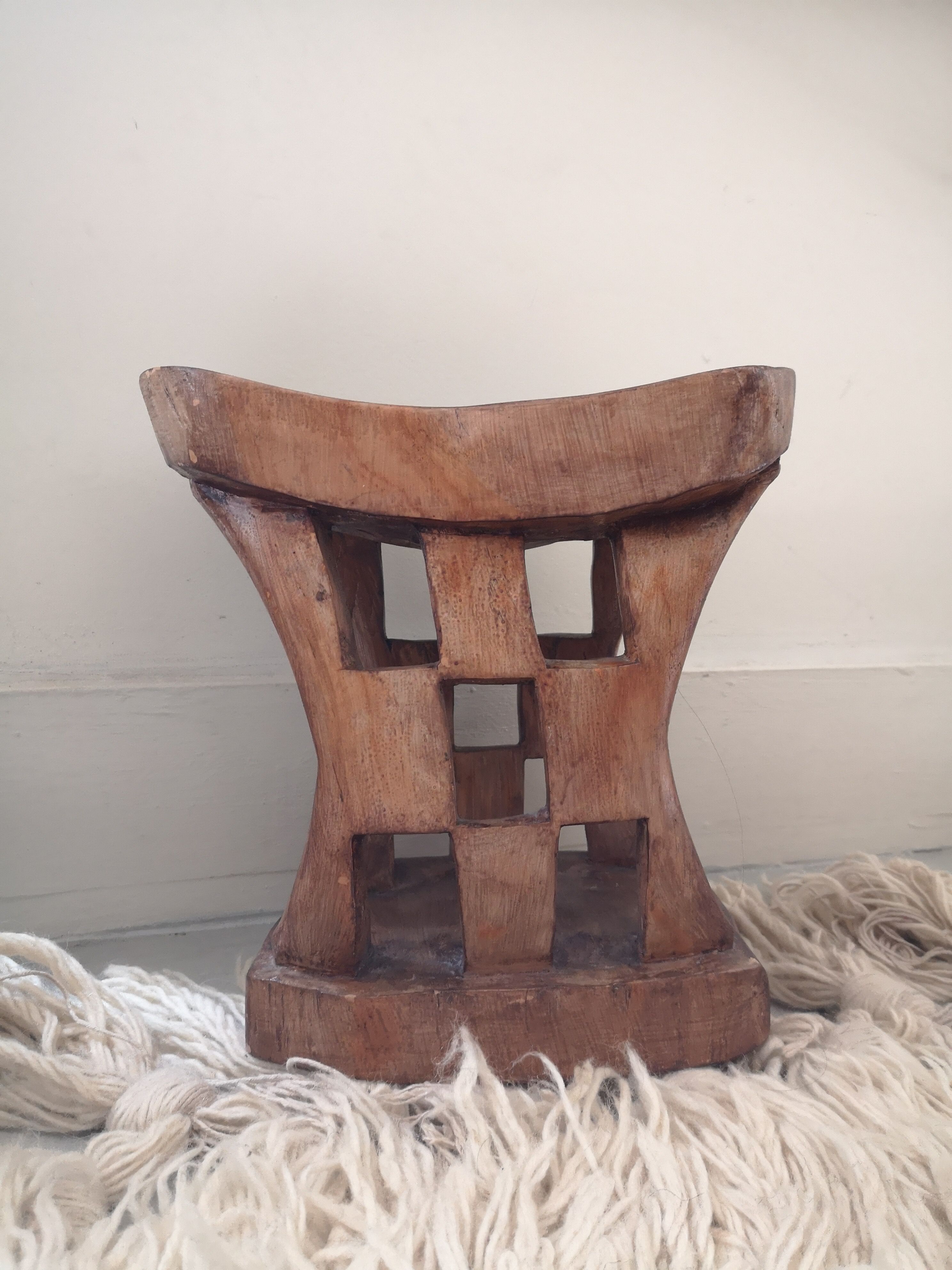 Tabouret de bar sans dossier - Corde tressée