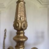 Freestanding brass coat rack