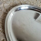 Small oval dish in silver-plated metal