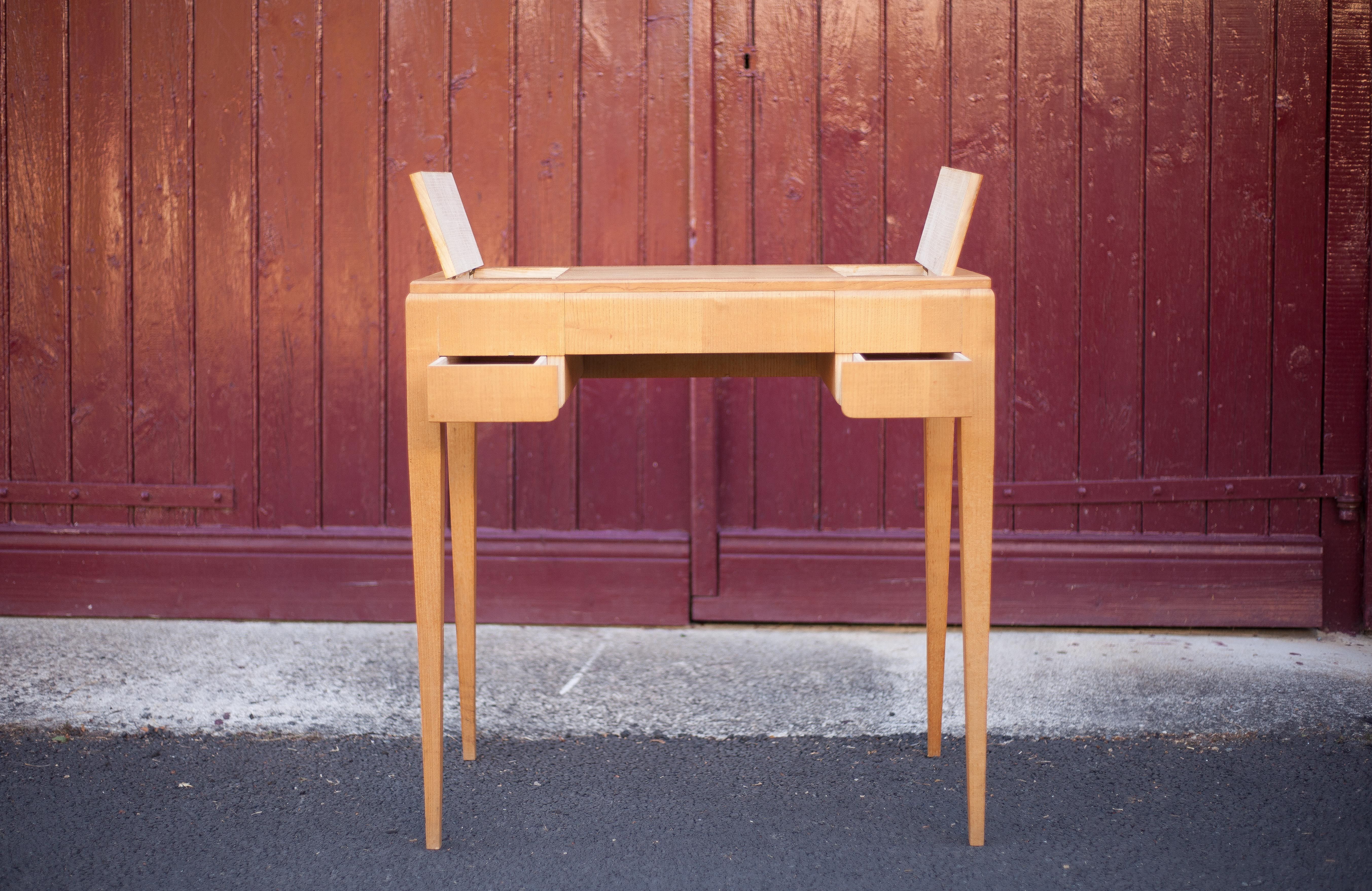 Wood desk, wood console