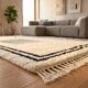 Handmade Moroccan rug in natural wool 200cm x 300cm