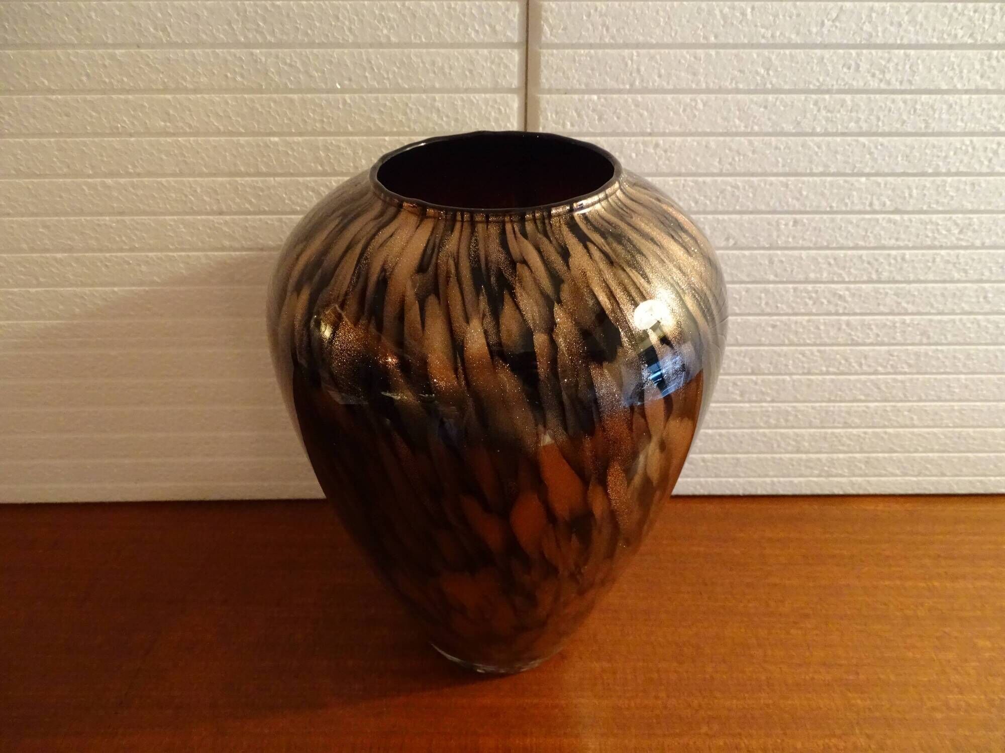 Murano glass vase with gold powder - Avventurina Vincenzo Nazon - 24.5 cm
