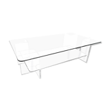 Large glass and plexi table 70s