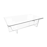 Large glass and plexi table 70s