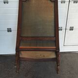 Large Louis XVI style bergère armchair in amber brown velvet